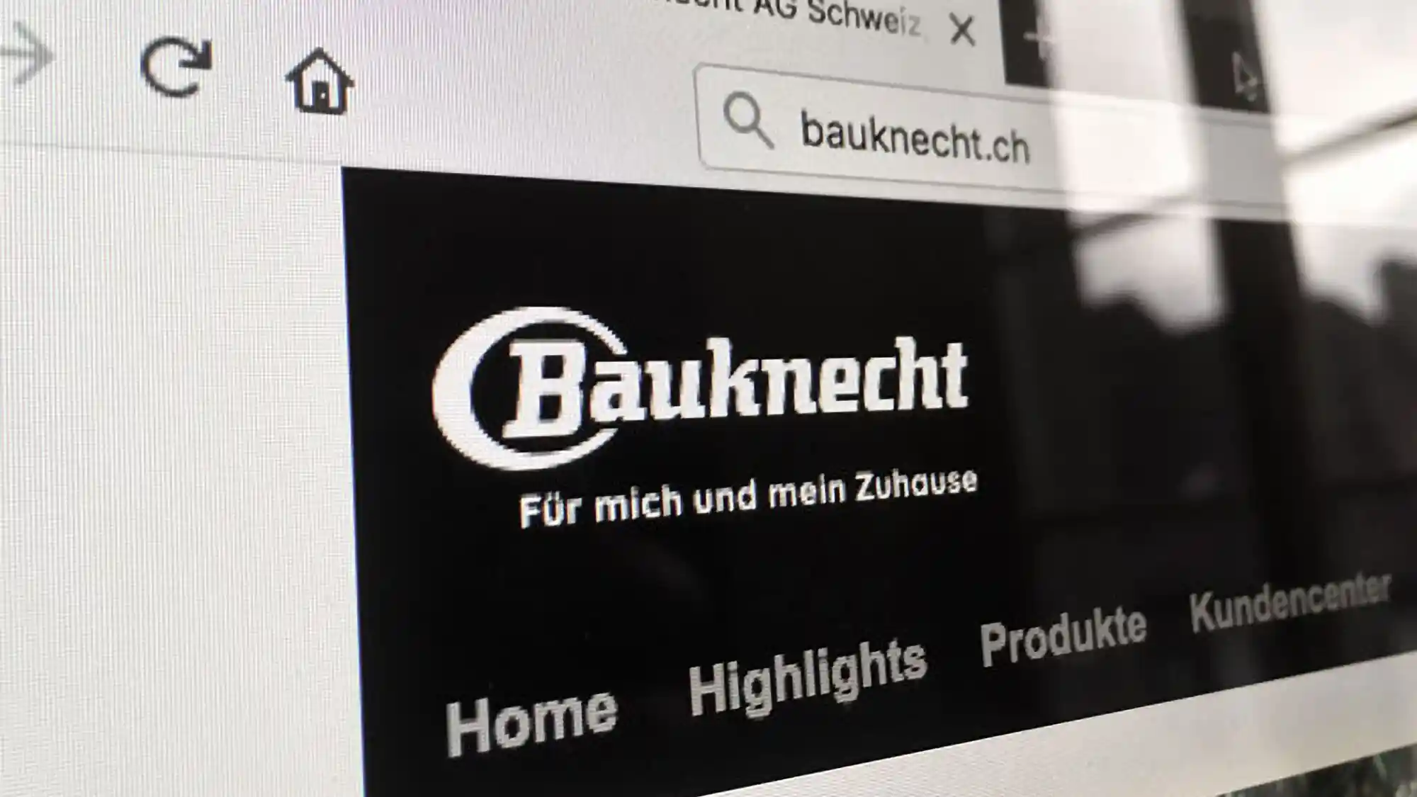 Bauknecht AG – Website Navigation