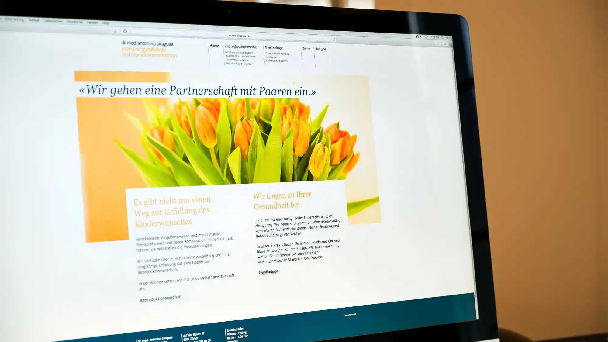 Dr. med. Antonino Siragusa – Website – Desktop