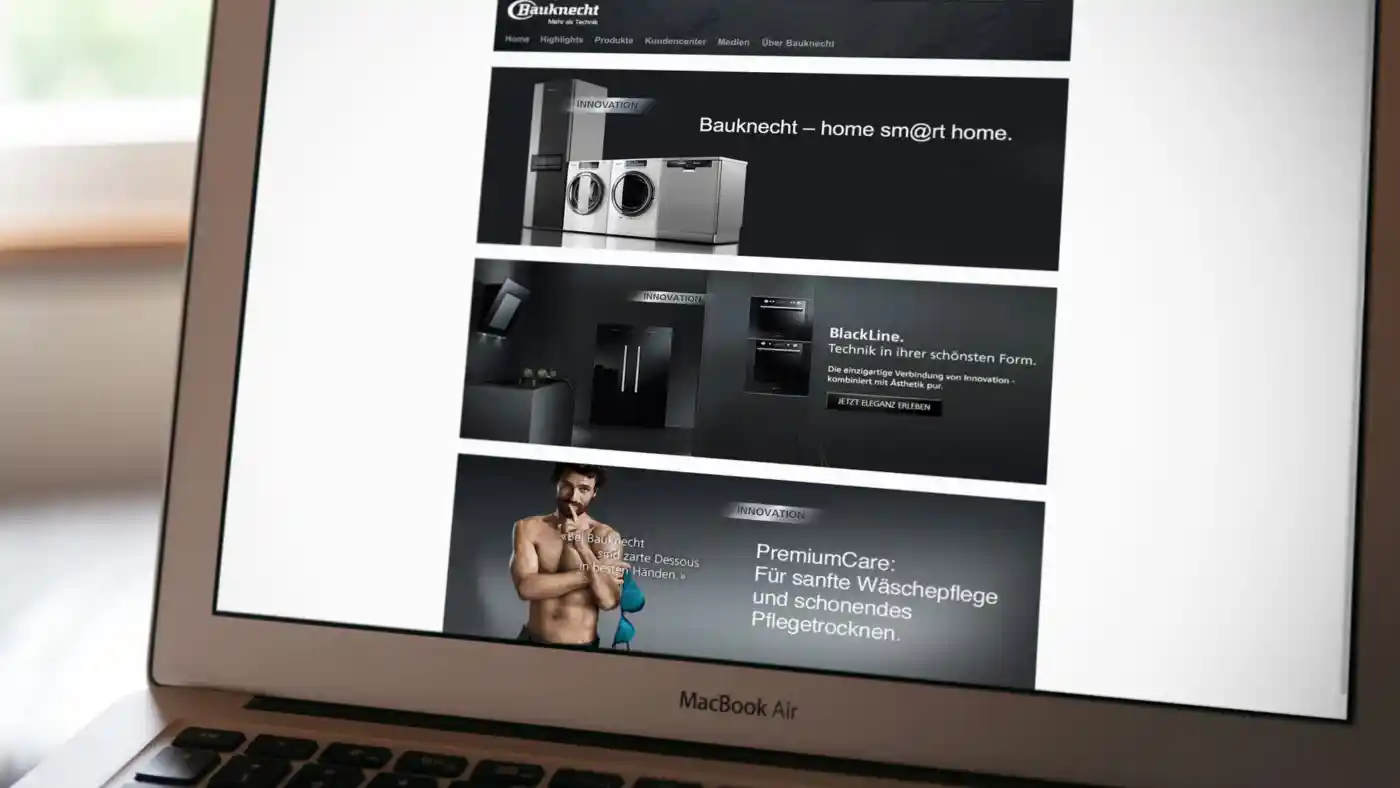 Bauknecht AG – Website Home