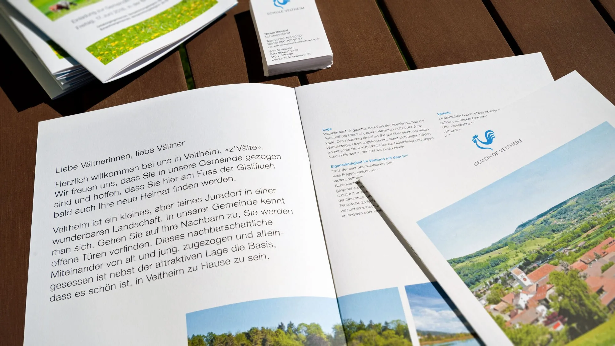 Gemeinde Veltheim – Corporate Design – Broschüren