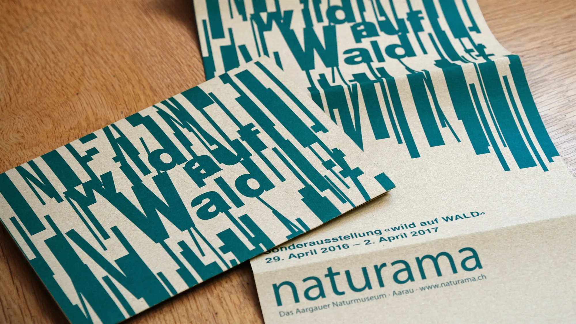 Naturama – Ausstellung Wild auf Wald – Flyer