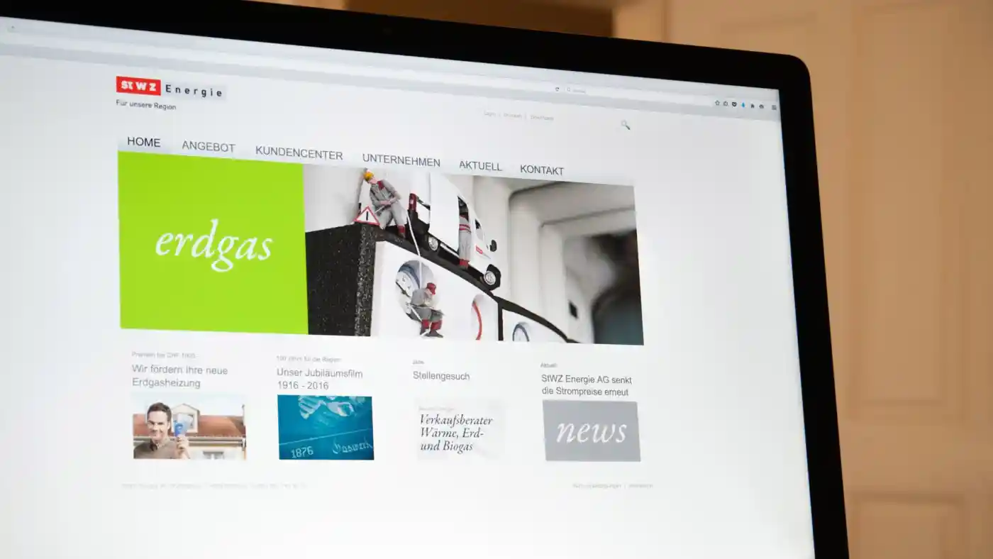 StWZ Energie AG – Corporate Design – Website