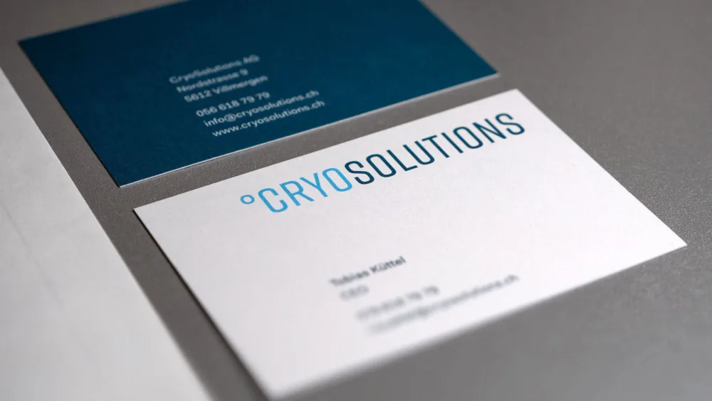CryoSolutions AG – Corporate Design – Visitenkarten