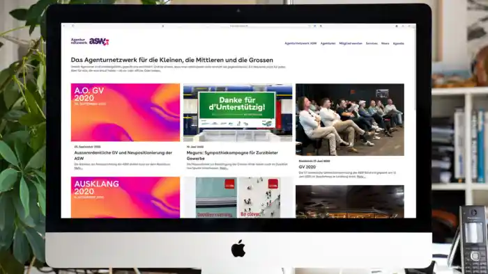 Agenturnetzwerk ASW – Website – Desktop