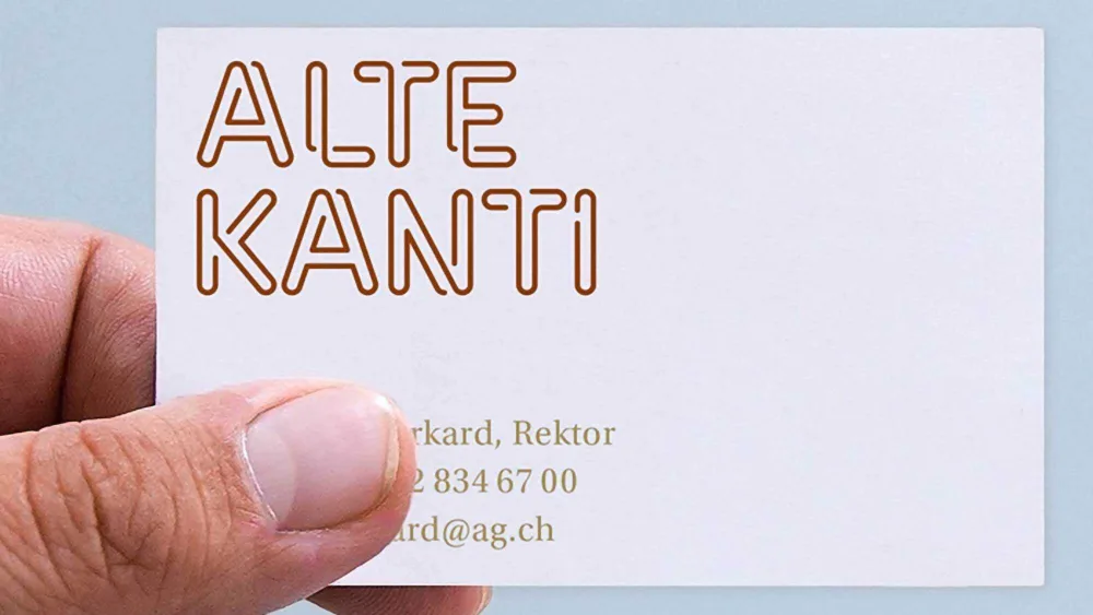Alte Kantonsschule Aarau – Corporate Design – Visitenkarte