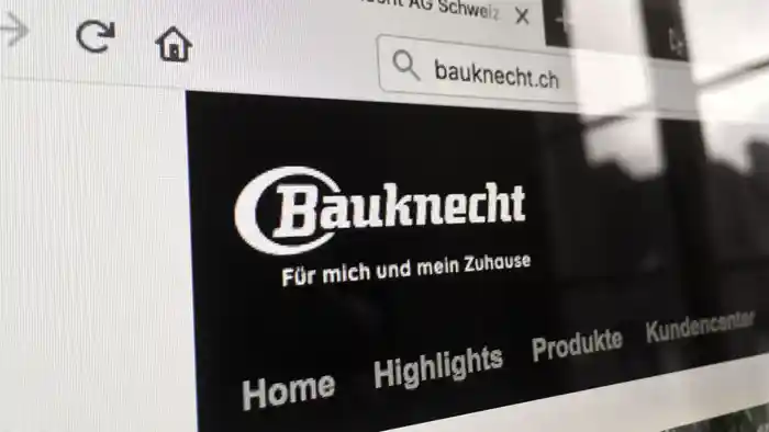 Bauknecht AG – Website Navigation